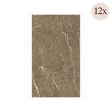 Pannello Decorativo Beige Marmo set da 12, Facile da Tagliare, Facile da Installare Texture Realistica 60x0.3 cm, Isolante Acustico Scarsa Isolazione