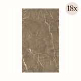 Pannello Decorativo Beige Marmo set da 18, Facile da Tagliare, Facile da Installare Texture Realistica 60x0.3 cm, Isolante Acustico Scarsa Isolazione