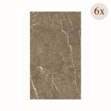 Pannello Decorativo Beige Marmo set da 6, Facile da Tagliare, Facile da Installare Texture Realistica 60x0.3 cm, Isolante Acustico Scarsa Isolazione