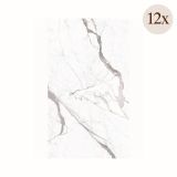 Pannello Decorativo Bianco Marmo set da 12, Facile da Tagliare, Facile da Installare Texture Realistica 60x0.3 cm, Isolante Acustico Scarsa Isolazione