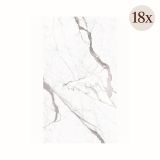 Pannello Decorativo Bianco Marmo set da 18, Facile da Tagliare, Facile da Installare Texture Realistica 60x0.3 cm, Isolante Acustico Scarsa Isolazione