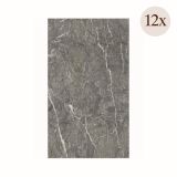 Pannello Decorativo Grigio Marmo set da 12, Facile da Tagliare, Facile da Installare Texture Realistica 60x0.3 cm, Isolante Acustico Scarsa Isolazione