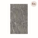Pannello Decorativo Grigio Marmo set da 6, Facile da Tagliare, Facile da Installare Texture Realistica 60x0.3 cm, Isolante Acustico Scarsa Isolazione