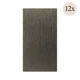 Pannello Decorativo Nero Ossidiana set da 12, Facile da Tagliare, Facile da Installare Texture Realistica 60x2.5 cm, - Torriana