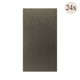 Pannello Decorativo Nero Ossidiana set da 24, Facile da Tagliare, Facile da Installare Texture Realistica 60x2.5 cm, - Nulvi