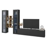 Parete attrezzata 3 ante 320cm antracite - Lome