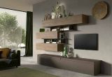 Parete attrezzata Alviano, Composizione soggiorno, Mobile salotto multiuso, Armadio porta TV, Made in Italy, 276x40 h190 cm, Bronzo e Noce