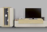 Parete Attrezzata Beige Modulabile 10 Ripiani 280x45x120.5h cm, Apertura a Ribalta, Battente - Lazzate