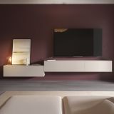 Parete Attrezzata Beige Modulabile 3 Ripiani, Apertura Battente - Gavala
