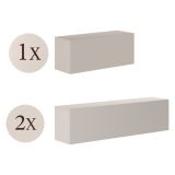 Parete Attrezzata Beige Modulabile 3 Ripiani, Apertura Battente - Gavala
