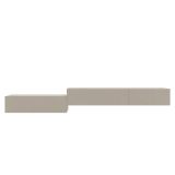 Parete Attrezzata Beige Modulabile 3 Ripiani, Apertura Battente - Gavala