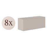 Parete Attrezzata Beige Modulabile 8 Ripiani, Apertura Battente - Gatira