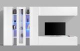 Parete Attrezzata Bianco 20 Ripiani Modulabile 320x30x180h cm, 19 Vani - Bellino