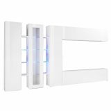 Parete Attrezzata Bianco 20 Ripiani Modulabile 320x30x180h cm, 19 Vani - Bellino