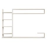 Parete Attrezzata Bianco 8 Ripiani 5 Vani, set Componibile - Viggiona