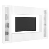 Parete Attrezzata Bianco 8 Ripiani Modulabile 260x30x180h cm, 12 Vani - Bellizzi
