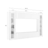 Parete Attrezzata Bianco 8 Ripiani Modulabile 260x30x180h cm, 12 Vani - Bellizzi