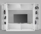 Parete Attrezzata Bianco 8 Ripiani Modulabile 260x30x180h cm, 12 Vani - Bellizzi