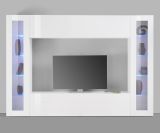 Parete Attrezzata Bianco 8 Ripiani Modulabile 260x30x180h cm, 12 Vani - Bellizzi