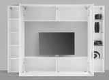 Parete Attrezzata Bianco 8 Ripiani Modulabile 260x30x180h cm, 14 Vani - Alatri