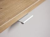 Parete Attrezzata Bianco Crema Marrone Rovere Nodi 5 Ripiani un Cassetto 234x40x178h cm, Modulabile - Alunzio