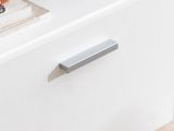 Parete Attrezzata Bianco Grigio Cemento 7 Ripiani 10 Vani 170.5x41.5x170.5h cm, Un'anta - Moggio