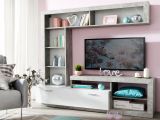 Parete Attrezzata Bianco Grigio Cemento 7 Ripiani 10 Vani 170.5x41.5x170.5h cm, Un'anta - Moggio