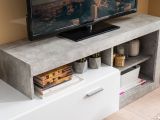 Parete Attrezzata Bianco Grigio Cemento 7 Ripiani 10 Vani 170.5x41.5x170.5h cm, Un'anta - Moggio