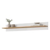 Parete Attrezzata Bianco Lucido Marrone Rovere Modulabile 8 Ripiani, 11 Vani - Kanazala