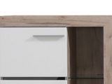 Parete Attrezzata Bianco Marrone Rovere Grigio 10 Ripiani 3 Ante 266.5x41.5x186h cm, Ripiani in Vetro - Dongo