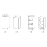 Parete Attrezzata Bianco Marrone Rovere Modulabile 8 Ripiani, 13 Vani - Kamolofa