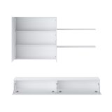 Parete Attrezzata Bianco Modulabile 4 Ripiani, 6 Ante - Bagnaria