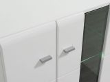 Parete Attrezzata Bianco Opaco Nero Modulabile 7 Ripiani 264x41.5x182h cm, 4 Ante - Ozzero