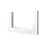 Parete attrezzata Giordano, Set salotto porta TV a 3 ante, Mobile soggiorno multiuso, 100% Made in Italy, cm 260x30h180, Bianco lucido