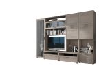 Parete Attrezzata Marrone Olmo 5 Ripiani Modulabile, Apertura Battente, a Ribalta - Cicala