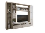 Parete Attrezzata Marrone Olmo Modulabile 4 Cassetti, 8 Ripiani - Carenno