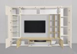 Parete Attrezzata Marrone Rovere Beige Cashmere 14 Ripiani 6 Ante 290x40x191.2h cm, Apertura Battente - Sabbia