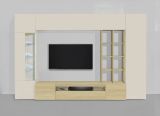 Parete Attrezzata Marrone Rovere Beige Cashmere 14 Ripiani 6 Ante 290x40x191.2h cm, Apertura Battente - Sabbia