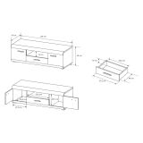Parete Attrezzata Marrone Rovere Modulabile 20 Ripiani, un Cassetto - Kane