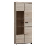 Parete Attrezzata Marrone Rovere Modulabile 20 Ripiani, un Cassetto - Kane