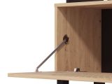 Parete Attrezzata Marrone Rovere Nodi Nero 8 Ripiani 9 Vani 207.5x33x157.5h cm, 2 Ante - Rovato