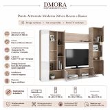 Parete attrezzata moderna 260 cm rovere e bianca - Angioletto