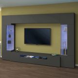 Parete attrezzata modulabile 290cm antracite - Arga