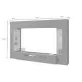 Parete attrezzata modulabile 290cm antracite - Arga