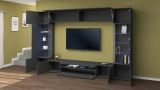 Parete attrezzata modulabile 290cm antracite - Arga