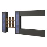 Parete attrezzata multifunzione 350cm antracite - Avella