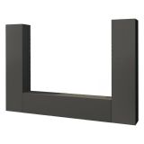 Parete salotto in legno 260cm antracite - Natasha
