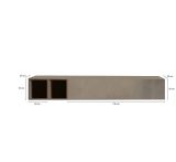 Parete salotto multifunzione 194cm noce e grigia - Koguma