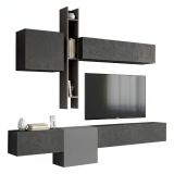 Parete salotto smart 262cm ardesia e grigia scuro - Douglas