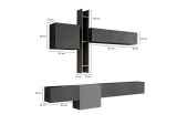 Parete salotto smart 262cm ardesia e grigia scuro - Douglas